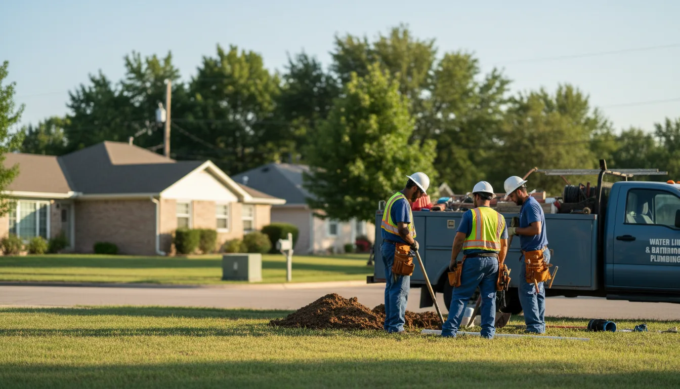 Residential water line and bathroom plumbing service in Anderson, MO
